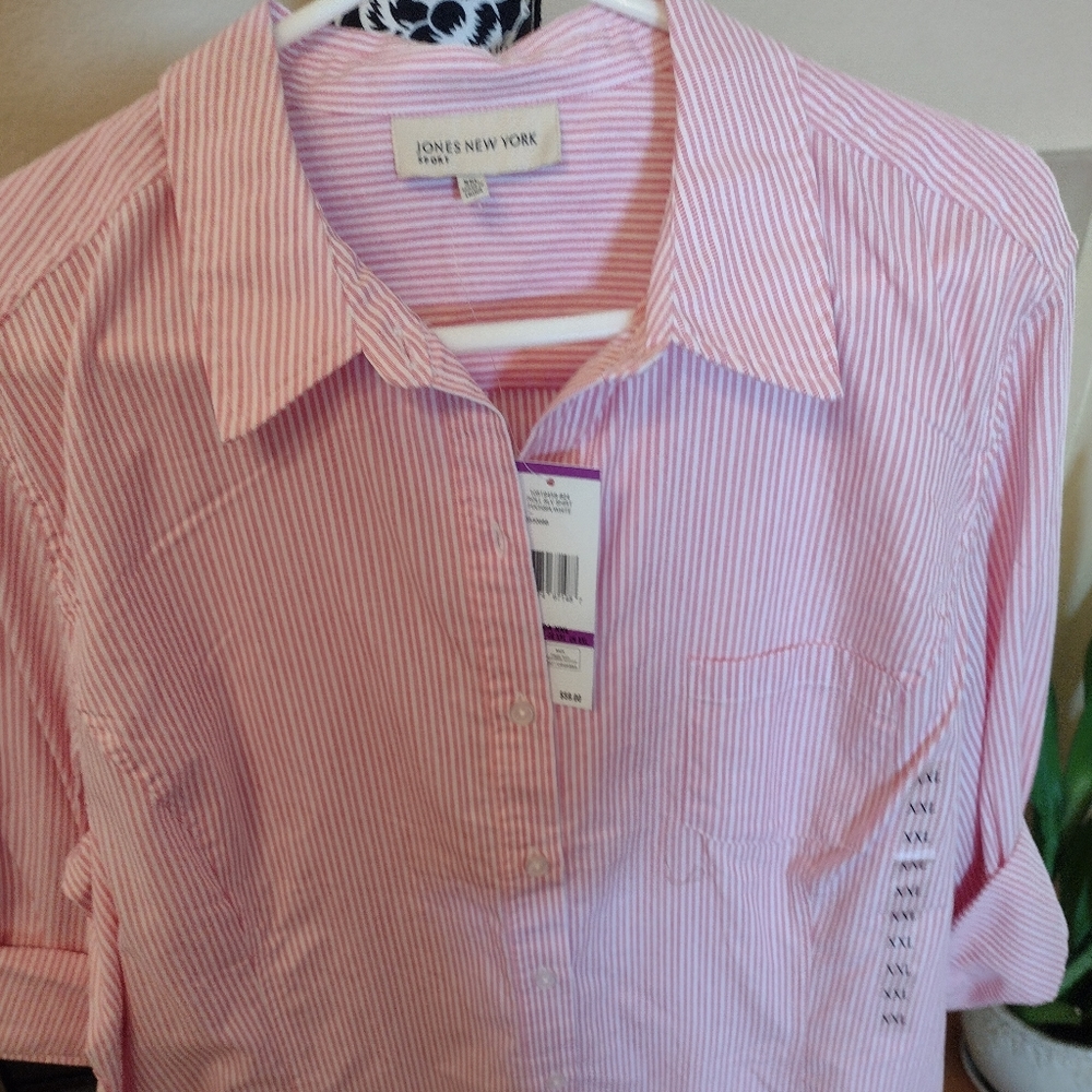 Jones new York pink button up size XXL